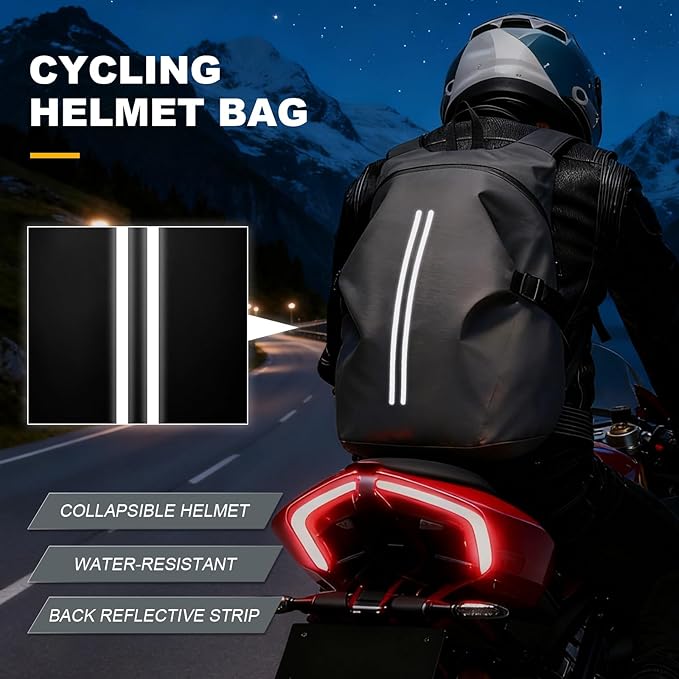 Motorcycle Helmet Backpack, Luggage Backpack for Men, Motorcycle accessories, Motorbike Riding Bags, Bikers backpack, Large Capacity Laptop Bag