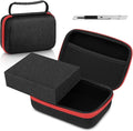 Relaxweex EVA Hard Case with Customizable Foam 7.1 x 4.7 x 3.1 Inch Protective EVA Carrying Case Shockproof Outdoor for Camera, Digital Products, Electronic Instruments with Knife, Black and Red