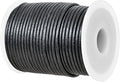 GENIQUE Real/Genuine Round Leather String Cord for Necklace, Bracelets, Jewelry, Kumihimo Braiding, DIY Projects (20 Metres) (2mm, Gunmetal Metallic)