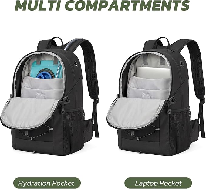 TILYMOL Hydration Hiking Backpack with 2L Water Bladder - Lightweight Waterproof Outdoor Camping Backpack/Water Backpack, Hiking Daypack with Hydration System for Hiking, Travel, Running, Biking