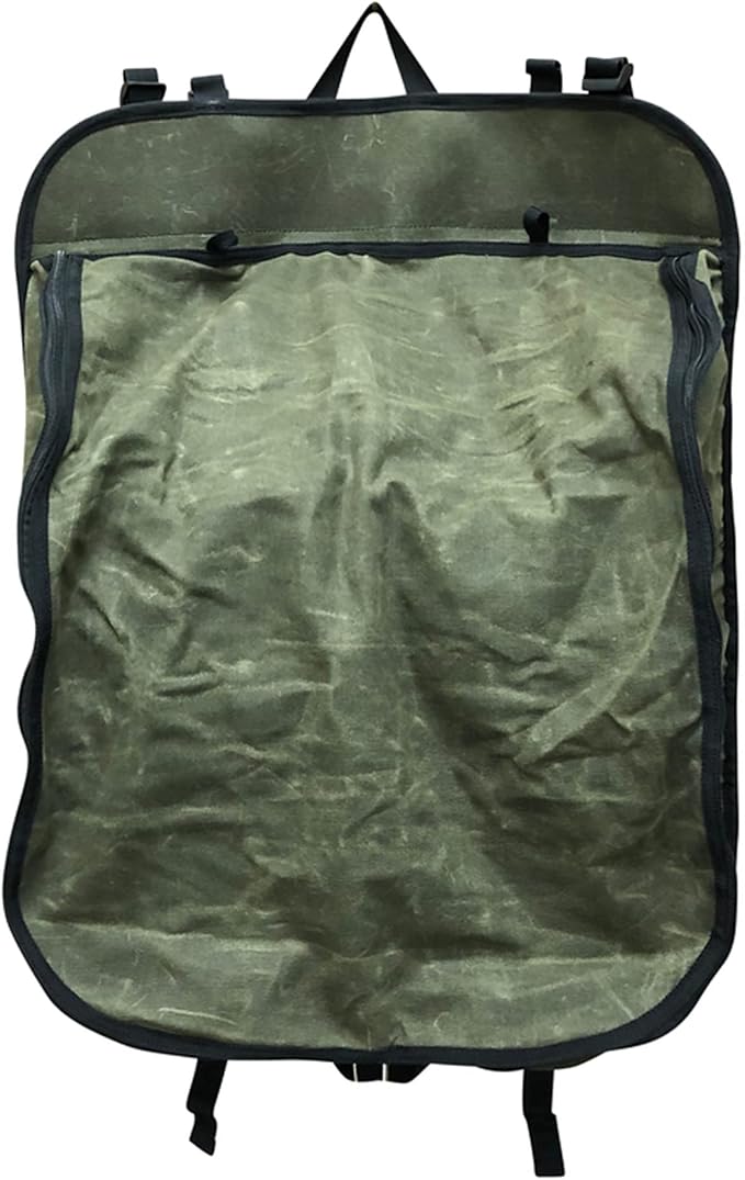 Overland Vehicle Systems Camping Gear Storage Bag - #16 Waxed Canvas - Infused with Paraffin Wax Waterproofing - 8 Storage Pockets for all your toiletries, clothes, shoes and camping gear.