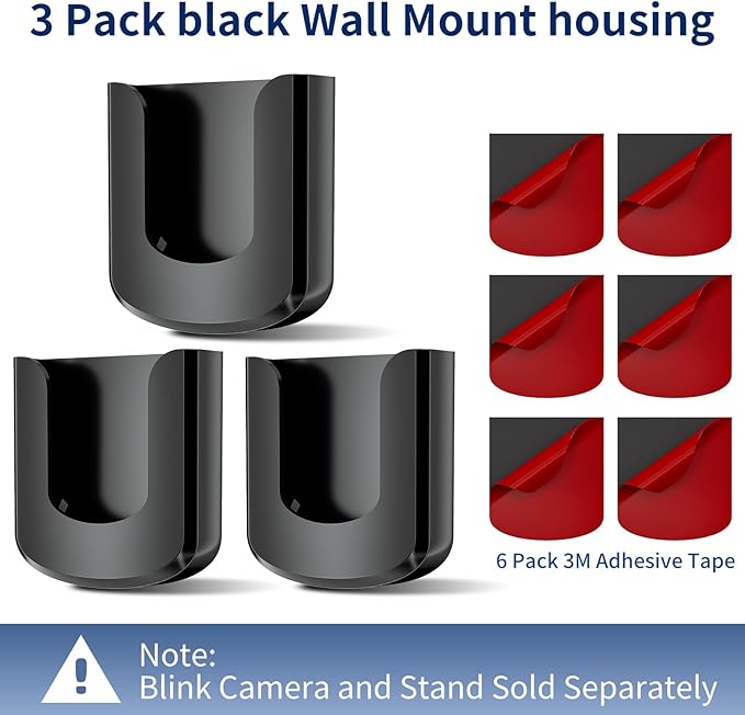 Blink Outdoor Camera Mount, No Drilling Mount Bracket Compatible with Blink Outdoor 4/ Blink Mini 2/ Blink Mini Camera, Adhesive No Screws Mount for Blink Cameras,3Pack (Blink Camera is Not Included)