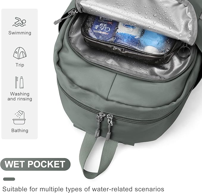 coofay Gym Backpack For Women Waterproof Backpack With Shoe Compartment Lightweight Travel Backpack Sports Backpacks Small Gym Bag
