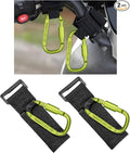 KVAEY 2 Pack Multipurpose Hook for Hanging Helmet, Goggle, Headsets, Durable Carabiners, Roll Bar Accessory Hook Hanger (Green)