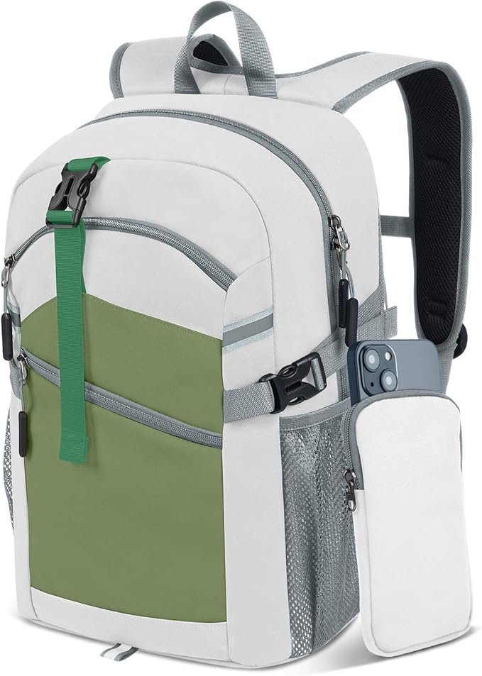 Small Hiking Backpack,20L Lightweight Travel Daypack,Ideal for Hiking,Traveling and Outdoor Adventure,White