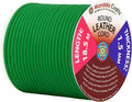 Mandala Crafts Round Genuine Green Leather Cord for Jewelry Making – 1.5mm Cowhide Leather Rope String Lace for Kumihimo – 20 Yards Cowhide Craft Cording Spool