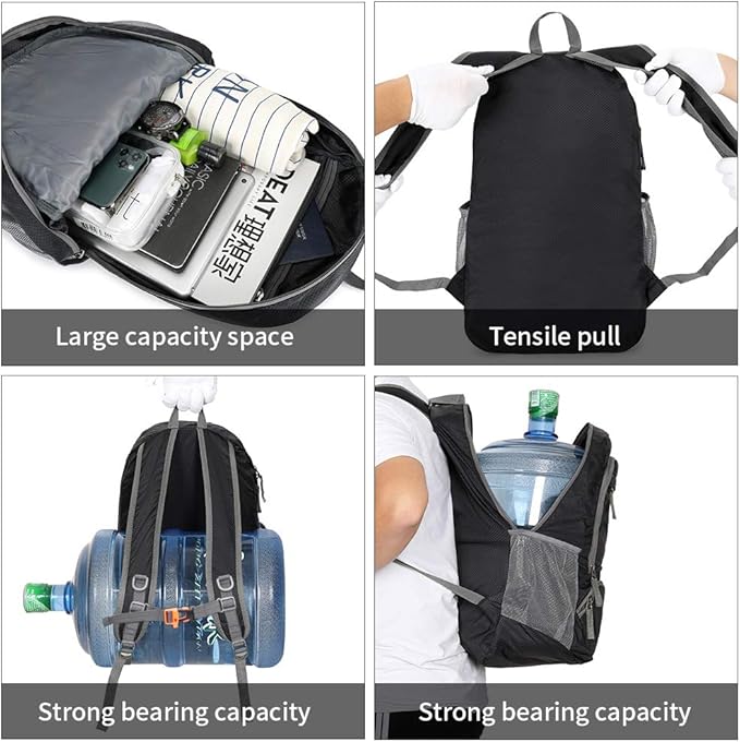 FENGDONG 35L Lightweight Foldable Waterproof Packable Travel Small Hiking Backpack Daypack for men women