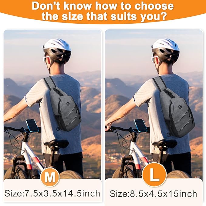 Pritent Crossbody Bags for Women Men Trendy Sling Bag Backpack Casual Chest Bag with Convertible Shoulder Strap