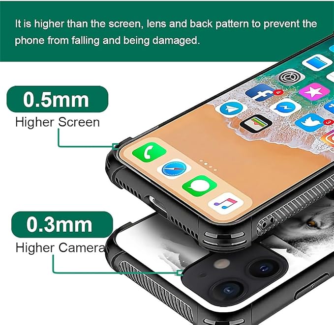 for iPhone 12 Mini Case, Lion Cross Jesus Christ Dove Pattern Made of Soft Silicone Hard Acrylic Shock Protection for iPhone 12 Mini