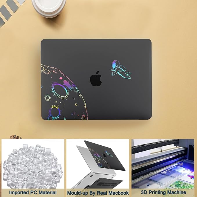 Case Cover for MacBook Pro 13 inch with CD-ROM 2008-2012 Release (Model A1278),Slim Protective Computer Case & TPU Keyboard Cover for Apple Laptop Pro 13.3",Cool Astronaut