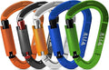 FVW Auto Locking Rock Climbing Carabiner Clips,Professional 25KN (5620 lbs) Heavy Duty Caribeaners for Rappelling Swing Rescue & Gym etc, Large D-Shaped Carabiners
