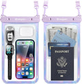 Rynapac [Up to 10" Large Waterproof Phone Pouch - 2 Pack IPX8 Waterproof Phone Case for iPhone 17 16 15 Pro Max Galaxy S26 Ultra, Touchscreen & Underwater Photography, Beach Cruise Travel Essentials