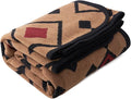 PuTian Merino Wool Blanket - Large Warm Soft Washable Wool Throw for Bed Couch Camping Outdoor Travel Emergency, Camel Check