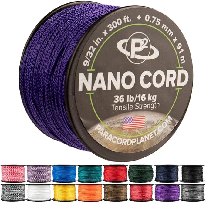 Paracord Planet Nano Cord –Lightweight Nylon Nano Paracord – Great for Arts & Crafts, Home Décor, Camping and More!