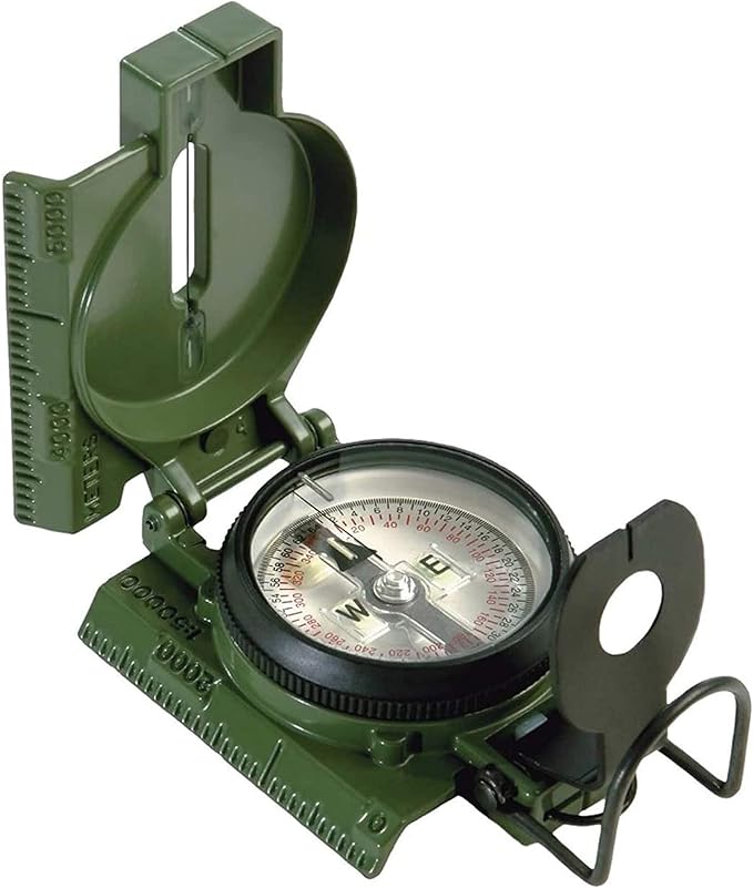 Cammenga Official US Military Tritium Lensatic Compass, Accurate Waterproof Hand Held Compasses with Pouch for Hiking Camping Navigation Survival Backpacking Orienteering