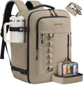 LOVEVOOK 40L Travel Backpack for Men Women, Waterproof Carry On Backpack for Work & Travel, Flight Approved Personal Item with 3 Packing Cubes, TSA Bag Fits 17.3" Laptop,Khaki