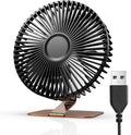 SLENPET 6 inch USB Small Desk Fan, 4 Speeds, Ultra-quiet, 90° Adjustment for Better Cooling, Portable Mini Powerful Desktop Table Fan, Mini Personal Fan for Home Office, Metal Base, Bronze
