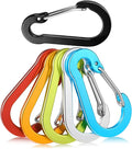 6pcs Aluminum Small Carabiner Clip, 2 Inch Carabiner Keychain Clasp Spring D Ring for Hanging Home KeyRings Hook Paracord Lanyard Keychain Pet Collar Hiking Camping Fishing Accessories (Assorted)