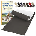 Canvas Repair Tape, 3.2 x 63 Inch Waterproof Heavy Duty Fabric Tape for Furniture, Self Adhesive Canvas Repair Patches for Boat Covers, Sofas, Tents, Louge Chairs, Canopy, Awning Black Gray