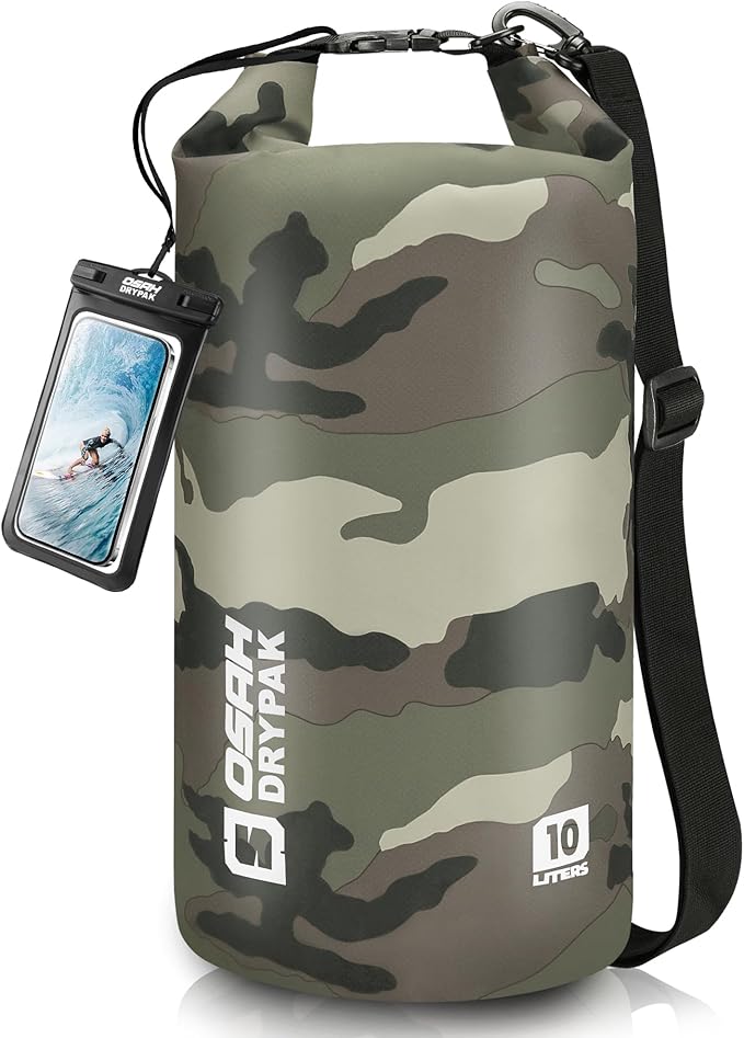 Waterproof Dry Bag, 5L/10L/20L/30L/40L Roll Top Lightweight Storage Backpack with Phone Case for Women & Men, Floating Waterproof Sack for Travel, Swimming, Kayaking, Paddle Board, Camping & Beach