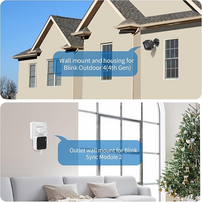 Hogee All-New Blink Outdoor 4 (4th Gen) Camera, Weatherproof Protective Housing and 360 Adjustable Mount with Sync Module 2 - 3 Pack