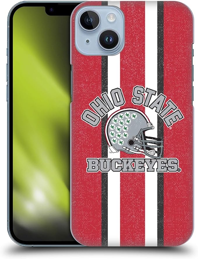 Head Case Designs Officially Licensed Ohio State University Helmet Football Graphics Hard Back Case Compatible with Apple iPhone 14 Plus