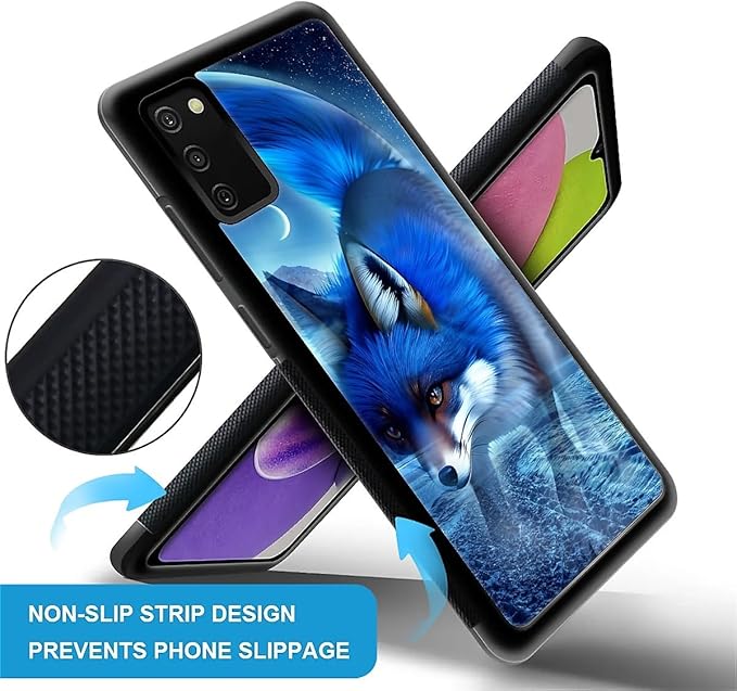 for Samsung Galaxy S20 FE Case, Snowy Mountain Fox Lake Pattern Graphic Design Girl Boy Soft Silicone Hard Acrylic Shock Protection for Samsung Galaxy S20 FE