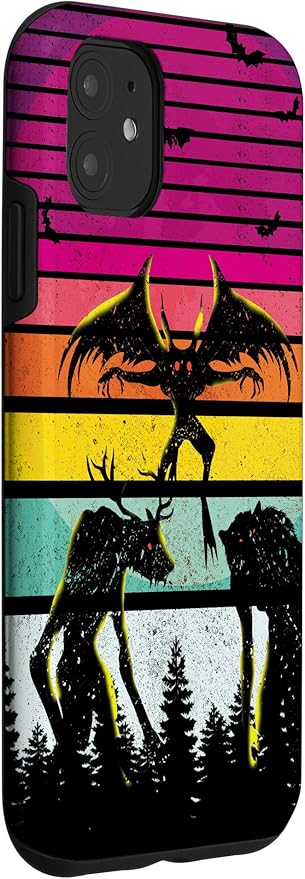 Cryptkin Cute Mothman Cryptid Map Case for iPhone 11