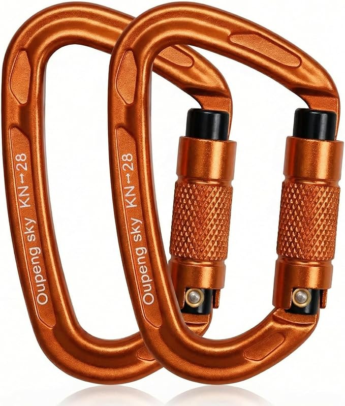 Oupeng sky Auto Locking Carabiner Clips - 28KN (6172lbs) Heavy Duty Caribeaners, Large Carabiner Clip for Keychains，Hammock，Camping, Gym, Hiking, Outdoor ，Dog Leash
