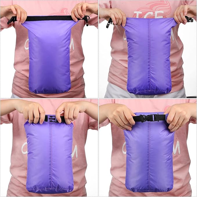 Shappy 6 Pcs Waterproof Dry Bag Set Ultralight Stuff Sack 20/15/10/8/5/3L Backpacking Bag with Long Adjustable Strap Outdoor Keep Gear Dry Sack for Camping Kayaking Boating Hiking Travel