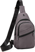 AOSTIHOT Crossbody Small Sling Backpack Sling Bag for Women, Chest Bag Daypack Crossbody for Travel Sport Running Hiking Grey