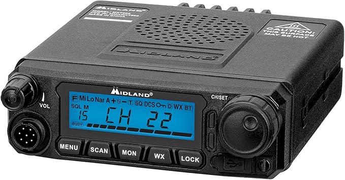 Midland MXT500 50-Watt GMRS Mobile Radio - for Farms, Ranches, Overlanding, Trails, and Off-Roading - 8 Repeater Channels, Compact Design, External Magnetic Mount, 2.1dB Unity Gain Antenna