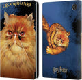 Head Case Designs Officially Licensed Harry Potter Crookshanks Prisoner of Azkaban II Leather Wallet Case Compatible with Amazon Fire 7 2022
