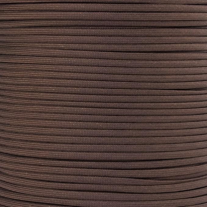 Paracord Planet Solid Color 550lb Paracord – 7 Strand Type III Nylon Cord for Indoor and Outdoor Tasks – Walnut (250 ft)