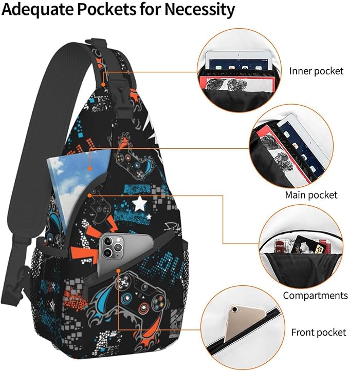 Sling Backpack For Men Hiking Daypack Crossbody Shoulder Bag Travel Chest Pack | Hiking, Travel