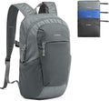 G4Free Small Hiking Backpack 20L Lightweight Foldable Packable Travel Daypack with Thickened Back Panel for Men Women (Grey)