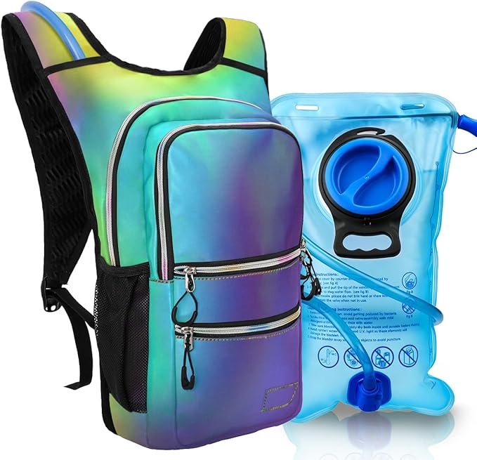 Hydration Pack, Water Backpack with 3L Hydration Bladder Lightweight Insulation, Festival Essential, Rave Hydration Backpack, Hydropack Backpack for Rave, Hiking, Biking, Festival Gear