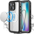 AICase for iPhone 14 Case Waterproof, Compatible with Magsafe Magnetic Protective iPhone 14 Phone Case, Water Proof Mag Safe Magnet Shockproof Full Body Clear with Screen Protector