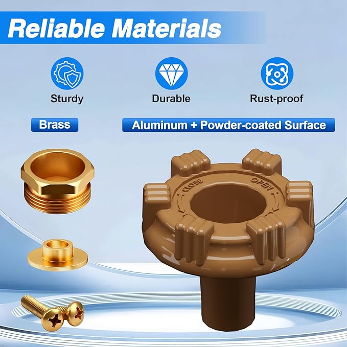 Outside Wall Faucet Repair Kit Compatible with Woodford Model 17, Sillcock Metal Wheel Handle Repair Kit Replace# RK-17MH
