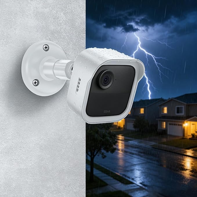 Blink Outdoor Camera Wall Mount Compatible with 2K+ & 4th Gen,3 Pack Weatherproof Protective Housing,360 Degree Adjustable with Blink Sync Module Core Outlet Mount for Blink Camera System