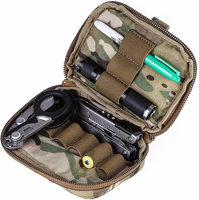 ADMIN Muti-Purpose Tactical Map Bag - MOLLE Compatible with Quick-Access Outer Compartment EDC Organizer