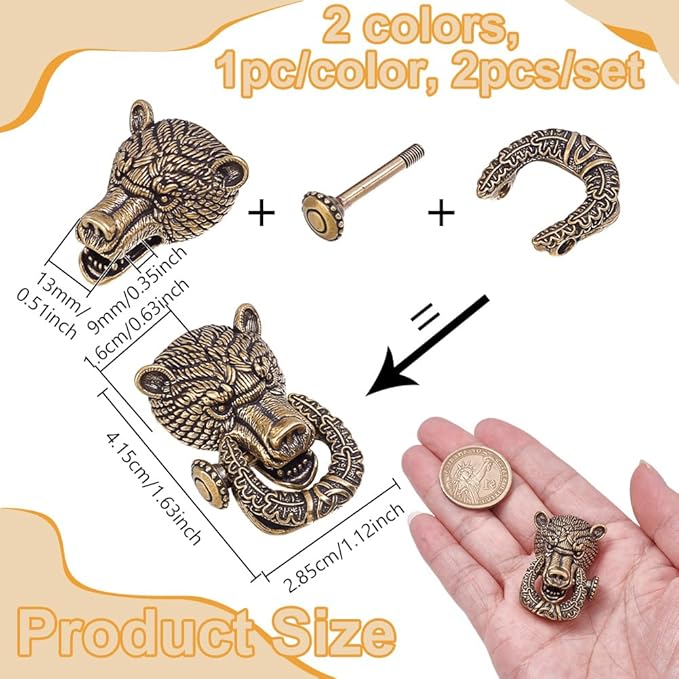 NBEADS Brass Paracord Beads, Spacer Beads for Jewelry EDC Survival Gear Parachute String