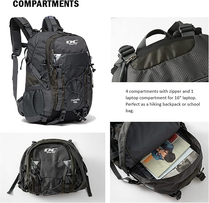 Diamond Candy Waterproof Hiking Backpack for Men and Women, Lightweight Day Pack for Travel Camping | Waterproof, Lightweight, for Travel Camping