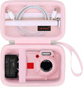 Canboc Carrying Case for KODAK PIXPRO WPZ2 Rugged Waterproof Digital Camera, Underwater Photography Camera Bag, Mesh Pocket fits USB Cable, Battery, Adapter, Jelly Pink (Case Only)