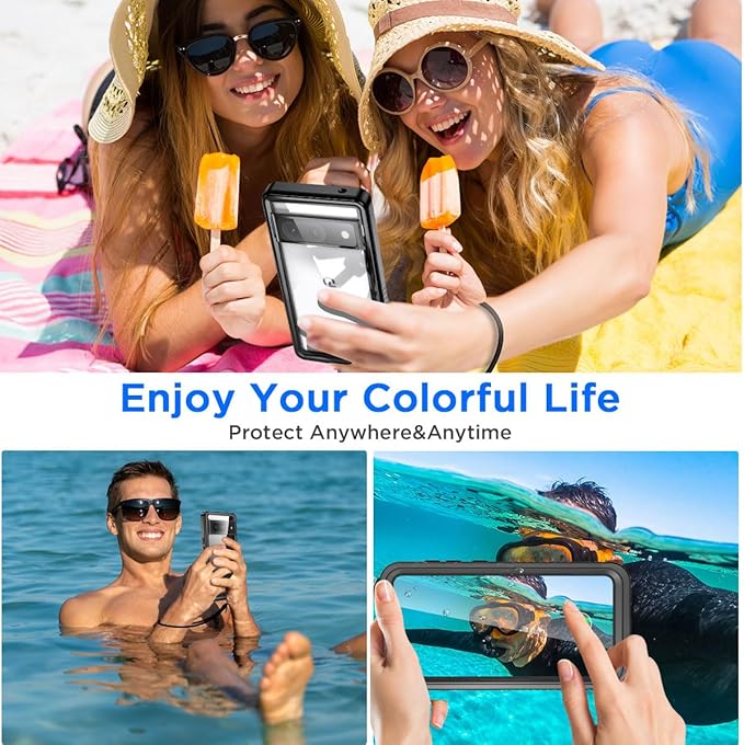 AICase for Google Pixel 8 Case Waterproof Clear Built-in Screen Protector Snowproof,Dustproof,Shockproof,IP68 Certified [Real 360] Full Body Protection Fully Sealed Underwater for Google Pixel 8