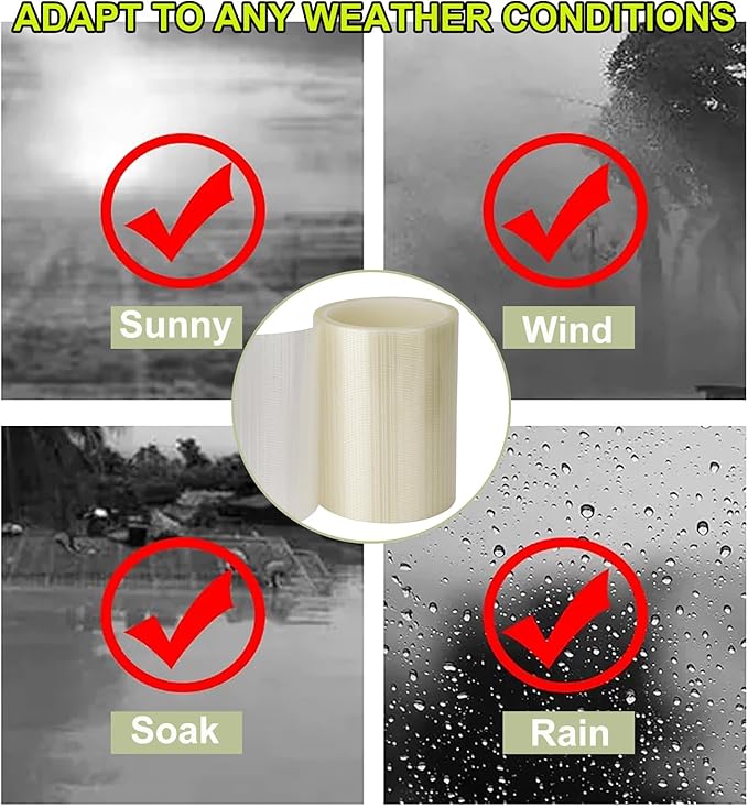 Eonion RV Awning Repair Tape for Tent, Canvas, Underbelly, Tarp, Sail Tape, Boat Covers Repair Tape, 5IN x 39FT Tear Repair Patch Kit, Waterproof and Extreme Weather Proof