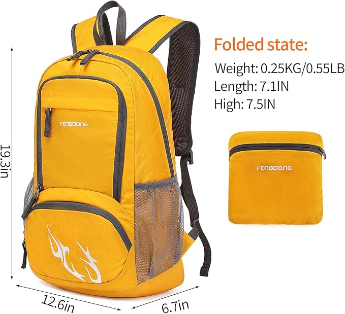 FENGDONG 35L Lightweight Foldable Waterproof Packable Travel Small Hiking Backpack Daypack for men women