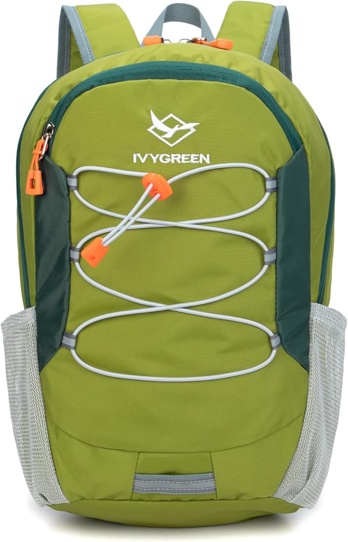 IVYGREEN Little Kids Hiking Backpack for Boys or Girls, Small Daypack for Camping or Travel (Armygreen, Small)
