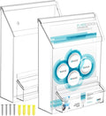 Barydat 2 Pieces Outdoor Brochure Holder with Business Card Holder Waterproof Wall Mount Literature Box Pamphlet Box Acrylic Brochure Organizer for Pamphlet Map Menu 8.75x11.75x2.25 Inch