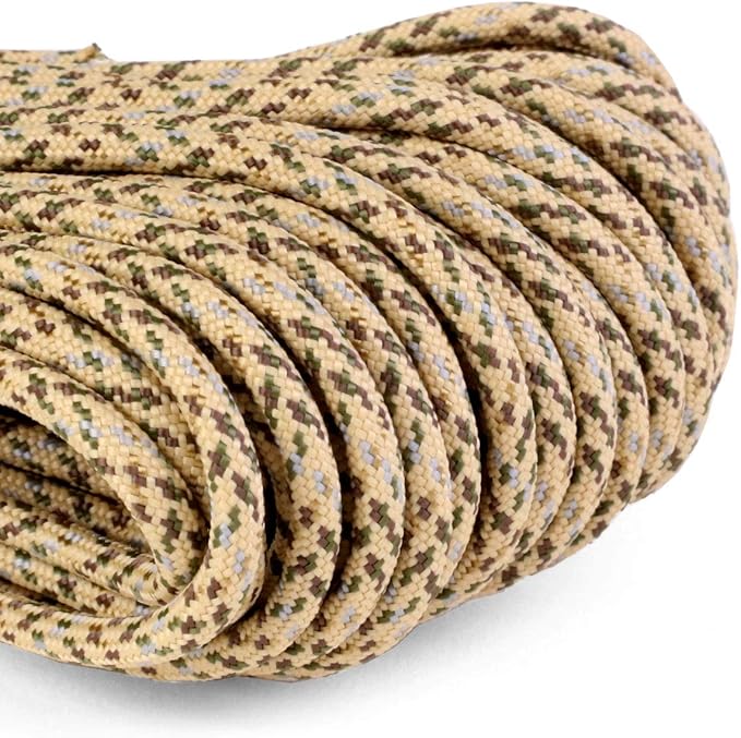 Atwood Rope MFG 550 Paracord 100 Feet 7-Strand Core Nylon Parachute Cord Outside Survival Gear Made in USA | Lanyards, Bracelets, Handle Wraps, Keychain (Desert)